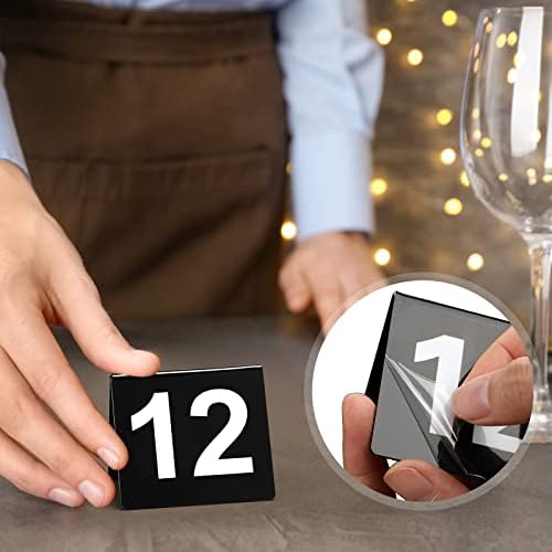 Tuanse 100 Pcs Acrylic Table Numbers, 1-100 Table Tent Cards 2.5x2x1.6 Inch - Image 7