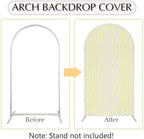 Yellow Honeycomb Arch Backdrop Cover 5FT Hexagon Beehive Stretchy Spandex Arch Stand Cover for Birthday Baby Shower Ceremony Wedding Party Decoration (Only Cover) - Image 6