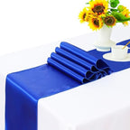 Pack of 50 Satin Royal Blue Chair Sashes Bows 7x108 inch Chair Ribbon - Image 3