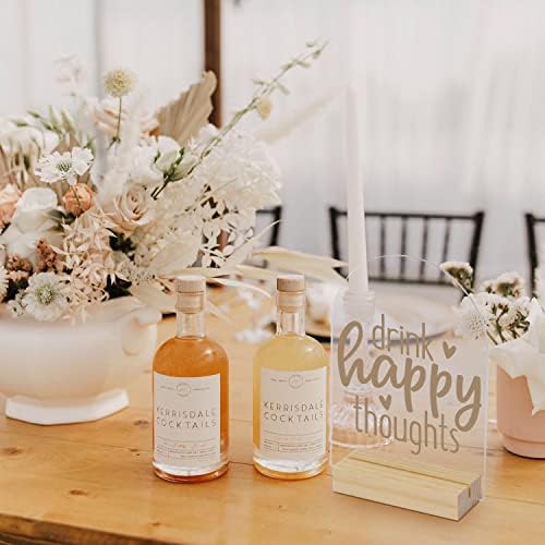 20 Pack Clear Arch Acrylic Sign with Wood Stand- 5x7 Inch Blank Clear Arch Acrylic Sign and 4 Inch Wood Base for DIY Wedding Table Numbers - Image 4
