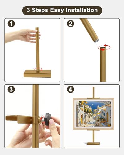 Adjustable Tabletop Easel Stand, 29" H Gold 2 Pack - Image 5