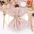 60Pack Dusty Pink Cheesecloth Napkins Rustic Boho Gauze Napkins 20"x20" by REWOMC