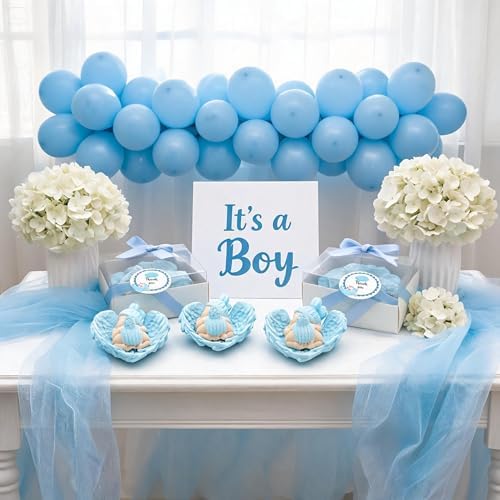 Baby Shower Favor, 50 Set of Scented Stone Angel with Wing Baby Favor Magnet, Pink White Blue Baby Favor Boy with Thank You Tags, Baptism Favor, Magnets Favors, Communion Favors Gender Reveal (Pink) - Image 2
