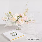 Andaz Press Personalized Wedding Guestbook with Gold Accents, Glitter Gold Greenery Design White Guest Sign in Guest Registry 120 Pages 8.5 X 8.5 Memories Book for DIY, Scrapbook, Photo Album - Image 3