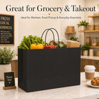 GSSUSA Black Paper Bags with Handles, Large Shopping Bags 16x6x12, 100 Pack - Image 7