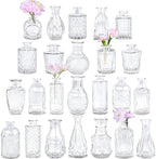 TBWIND 24pcs Clear Glass Bud Vases Set by TBWIND