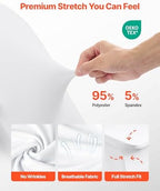 VEVOR Chair Covers, Polyester Spandex Chair Cover, Stretch Slipcovers for Wedding Party Dining Banquet Flat-Front Chair Covers (White-c, 32PCS) - Image 4