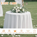 DRESSMAKER 6 Pack Round Table Cloth 90 Inch White Cloth Fit 6FT Round Table - Image 5