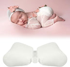 2PC Newborn Photography Butterfly Posing Pillow, Faux Leather Basket Filler by LYXIHAP