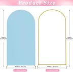 Wokceer 6.6FT Arch Backdrop Stand and Cover Set,Arch with Dusty Blue Cover - Image 2