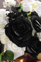 Serwalin Artificial Flowers Black and White Silk Flowers for Wedding Decor - Image 7