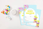 Pack of 30, Boy/Girl Baby Shower Party Collection, Baby Shower Invitation Cards, Fill in the Blank Invites WIth Envelopes, Candy Theme Party Supplies - Image 4