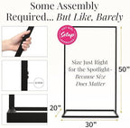 Black Wedding Sign Holder Stand - Elegant Metal Welcome Sign Stand for Wedding, Baby Shower, Bridal Party - 2 Sign Straps, 7 Ribbons for Hanging - Sturdy Display Easel for Seating Chart & Fabric Signs - Image 3