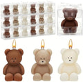 50 Pcs Bear Candles Baby Shower Favors,Light Brown, Brown, White by Dansib