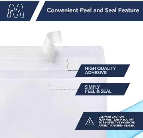 MOS White Greeting Card Envelopes A6 (4.75 x 6.5 Inch) 500 Pack, Self-Seal Heavyweight for 4.5 x 6.25 Cards, 4x6 Photos, Wedding Invitations, Thank You Cards, Announcements - Image 3