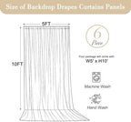 30x10ft Orange Backdrop Curtain for Parties Wrinkle Free Fabric Backdrop Curtain Wedding Photo Backdrop Drapes for Baby Shower Birthday Party Photo Shoot Photography Back Drop 6 Panels 5x10FT - Image 6