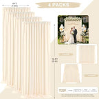 Beige Backdrop Curtains 20ftx10ft Wedding Polyester Photo Drapes - Image 3