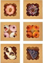 Bakepacker Cookie Boxes With Window, Brown, 6x6x3 inches, 100pcs - Image 6