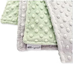 MEG ORIGINAL Baby Blanket Green/Gray Made from Super Soft Minky Dot Material (Snuggle (30 x30 in)) - Image 7
