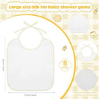 8 Sets Bottle Chug Baby Shower Games Juegos Para Plastic Baby Bottles Bibs Disposable Diapers Gender Reveal Games Baby Changing Diaper Race Game Decoration (Beige) - Image 3