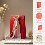 Boxes Craftory Pack of 20 Party Favor Boxes (6.69 x 2.75 x 9.25 inch) - Ideal for Christmas Gift, Graduation and Valentines Day - Red Silk - Image 3