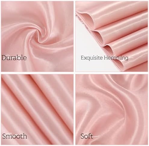 YMHPRIDE 60 PCS Rose Gold Satin Chair Sashes, 7x108 Inch Ties Chair Bows - Image 3