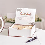 Personalized Wedding Guest Book Alternative - Rustic Wedding Decorations for Reception Inside Outside Wooden Wedding Keepsake Box - 2B1 Wedding Heart Guest Book Drop Box for Bridal Baby Shower Party - Image 4
