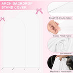 Set of 2 Arch Backdrop Cover, White, 7.2FT & 6FT - Image 4