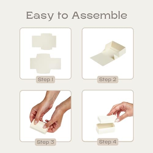 Boxes Craftory Pack of 40 Small Favor Boxes (2.75 x 1.57 x 1.18 inch) - Ideal for Wedding and Candy Party - Red Silk - Image 4