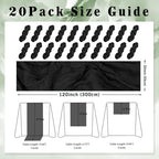 10FT 20 Pack Black Cheesecloth Table Runner 20 x 120 Inch Long Boho Fabric Rustic Cheese Cloth Table Runner for Wedding Bridal Shower Baby Shower Gauze Sheer Birthday Party Table Decorations - Image 2