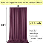 40ftx10ft Wrinkle Free Maroon Backdrop Curtains for Parties, Thick Fabric Burgundy Photo Backdrop Drapes 8 Panels 5x10ft for Weddings Birthday Photography Background Curtains - Image 5