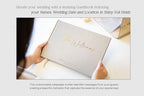 Personalized Foil Wedding Guest Book - 11.5 x 8.5 Custom Taupe Colored Guestbook with Customizable First Last Name Date Cover, Hardcover Photo Book for Sign in at Reception Baby Bridal Shower Party - Image 3
