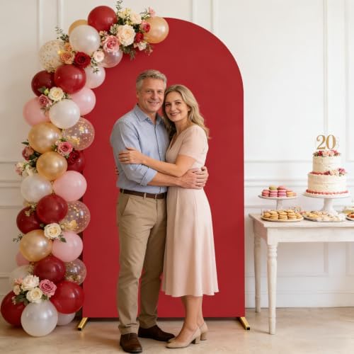 Red Arch Cover for Christmas 7.2FT Arch Backdrop Cover - Image 6