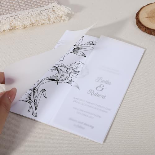 UNIQOOO 50Pcs Wax Seal Stickers Eucalyptus & 70 Pack Vellum Jackets - Image 5