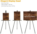 VISWIN 63" Black Easel Stand for Wedding Signs, Adjustable Wooden Display Easel with Holder, Tripod Floor Easel for Welcome Board, Poster, Picture, Photos, Paintings - Image 2