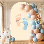 6.6FT Champagne Arch Backdrop Cover - Polyester Fitted Wedding Arch Stand Covers Round Top Chiara Arch Backdrop Cover for Birthday Party Banquet Photo Background Decoration - Image 3