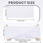 MDS Pack of 75 Spandex Chair Sashes Without Slider Buckles – White - Image 2