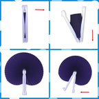 Bestage 20 Pieces Purple Round Paper Fans - Image 6