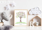Girl's Baby Shower Fingerprint Tree Set Guestbook Alternative, 8.5x11 - Image 7
