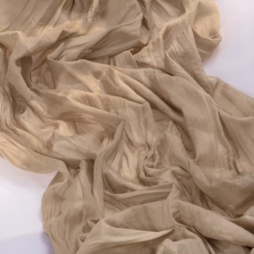 Nude Cheesecloth Table Runner Neutral Boho Fall Runner for Table, 12 Pack - Image 5