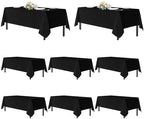 sancua Black Tablecloths for 6 Foot Rectangle Tables, 8 Pack 54x108 Inch by sancua