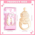 24 Packs Pink Baby Shower Bottle Opener Favors for Guests - Baby Bottle Design Baby Girl Return Gifts, Wedding Favors, Party Decorations - Image 3