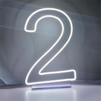 LED Neon Signs Number 2 Birthdays Decor Neon Lights Party USB Plus Battery Case Light up your baby's birthday with our Neon Number Two Sign (Number 2) by NUOSHANZS