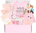 Defresit 13Pcs Baby Shower Gift, Baby Girl Gift Basket by Defresit