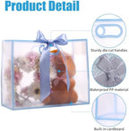 GAWBYET 24 Pcs Clear Plastic Gift Bags with Handles,Blue - Image 3
