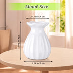 12 Pieces 3.5 Inch Glass Bud Vase Mini, White - Image 3
