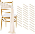 Champagne Chair Sashes Wedding Decorations: 32 Panels Champagne Church Chair Draping Fabric - Baby Shower Banquet Hotel Chairs Decor by Fanqisi