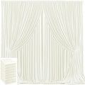 40x10ft Ivory Backdrop Curtain for Wedding Parties Wrinkle Free Fabric Ivory Drapes Backdrop Decoration for Baby Shower Birthday Photography Decoration 8 Panels, 5ft x 10ft by Gogoparti