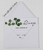 50 Blank RSVP Cards with White Envelopes-Greenery Style Response Card-RSVP for Wedding-Rehearsal Dinner-Baby Shower-Bridal Shower-Engagement Party Invitations - Image 6