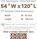 Thick Brown Tablecloth, Water & Wrinkle Resistant, 54x120 Inch - Image 4